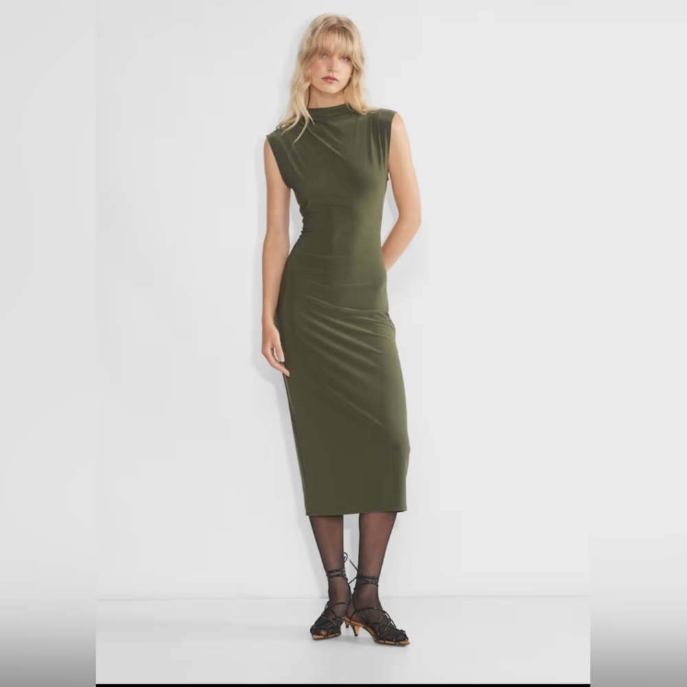 Wilfred Dark Olive Botanist Dress